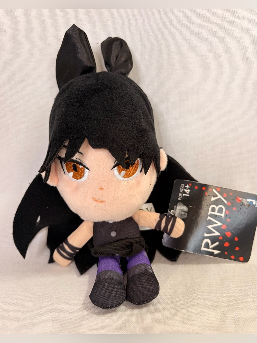 RWBY Blake Belladonna 8” Plush Figure Doll Toy Jazwares Rooster Teeth NWT Rare